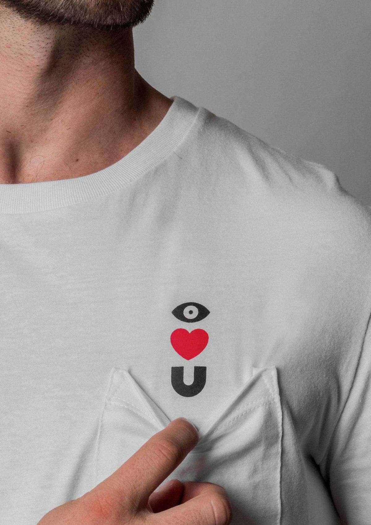 Acapella Ropa Men Graphics Playera Eye Love U - White