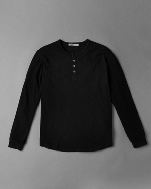 Acapella Ropa Acapella Basics Camiseta Henley Manga Larga- Black