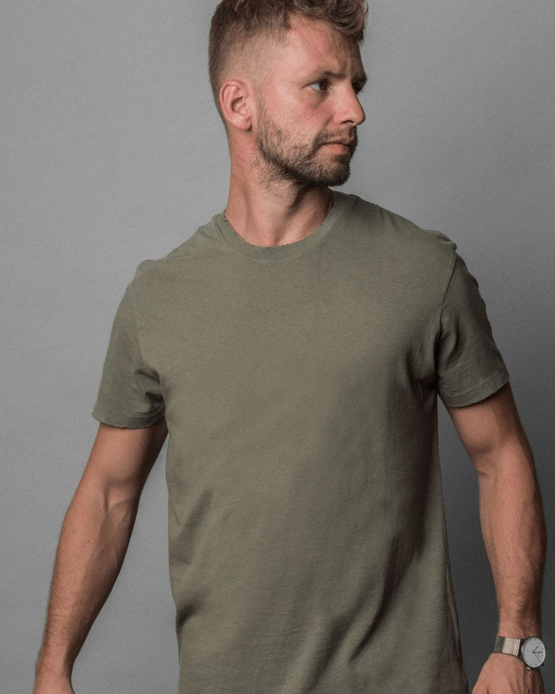 Classic Distressed Tee - Military