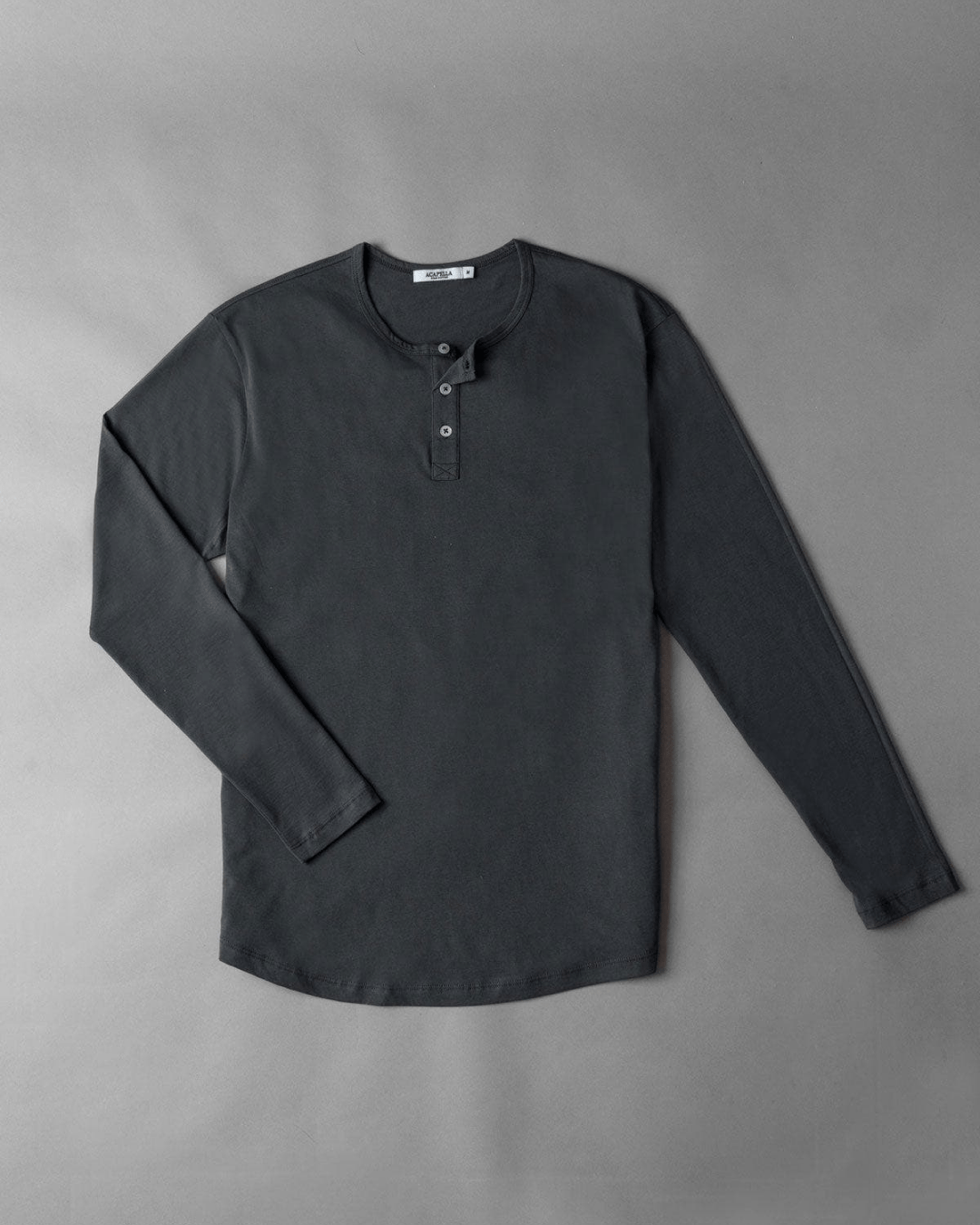 Acapella Pima Cotton Collection Pima Henley Long Sleeve Shirt