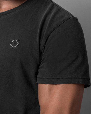 Smiley Tee - Washed Black