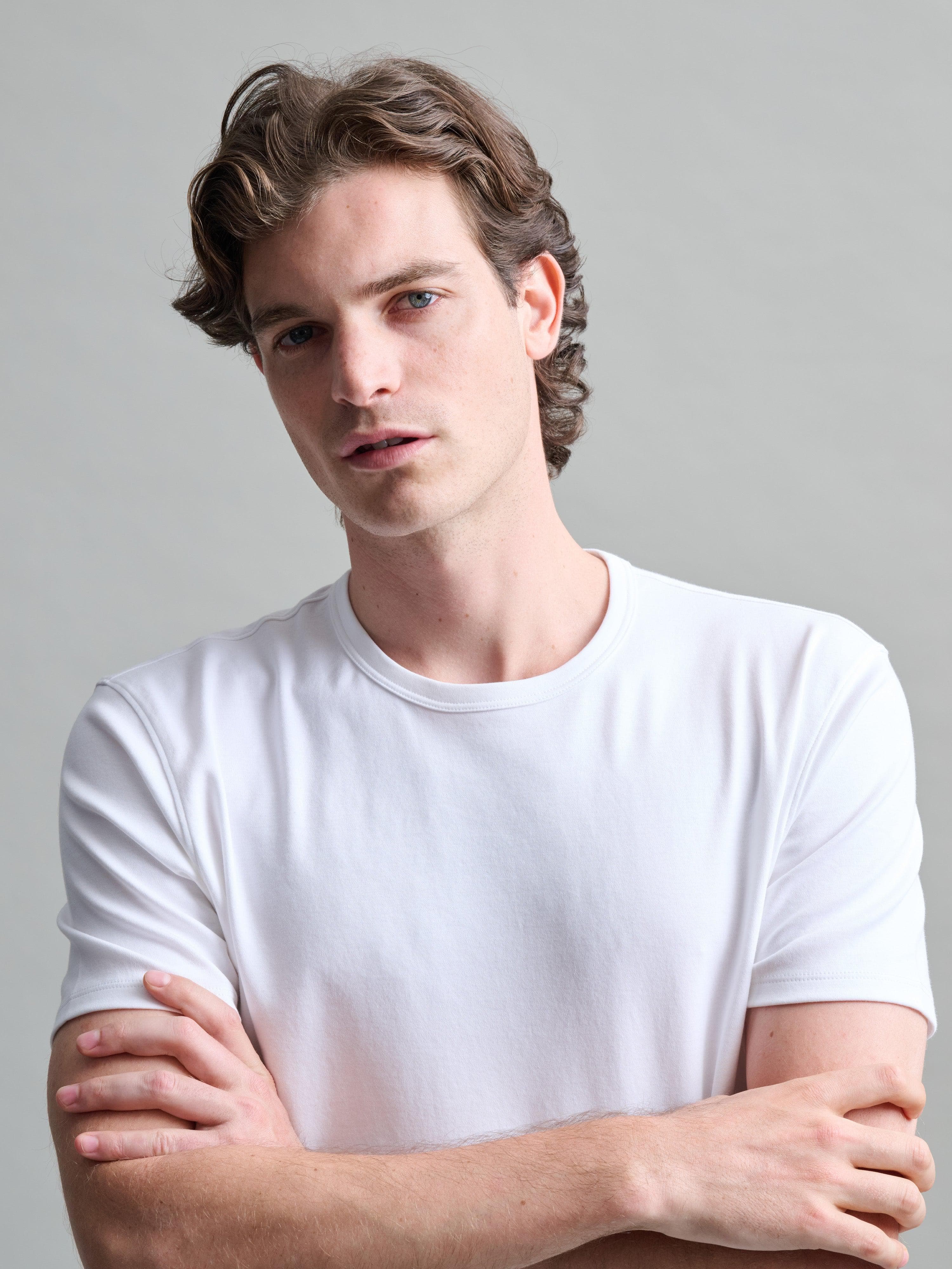 2-Pack Black & White Stain Repellent Pima - Tee