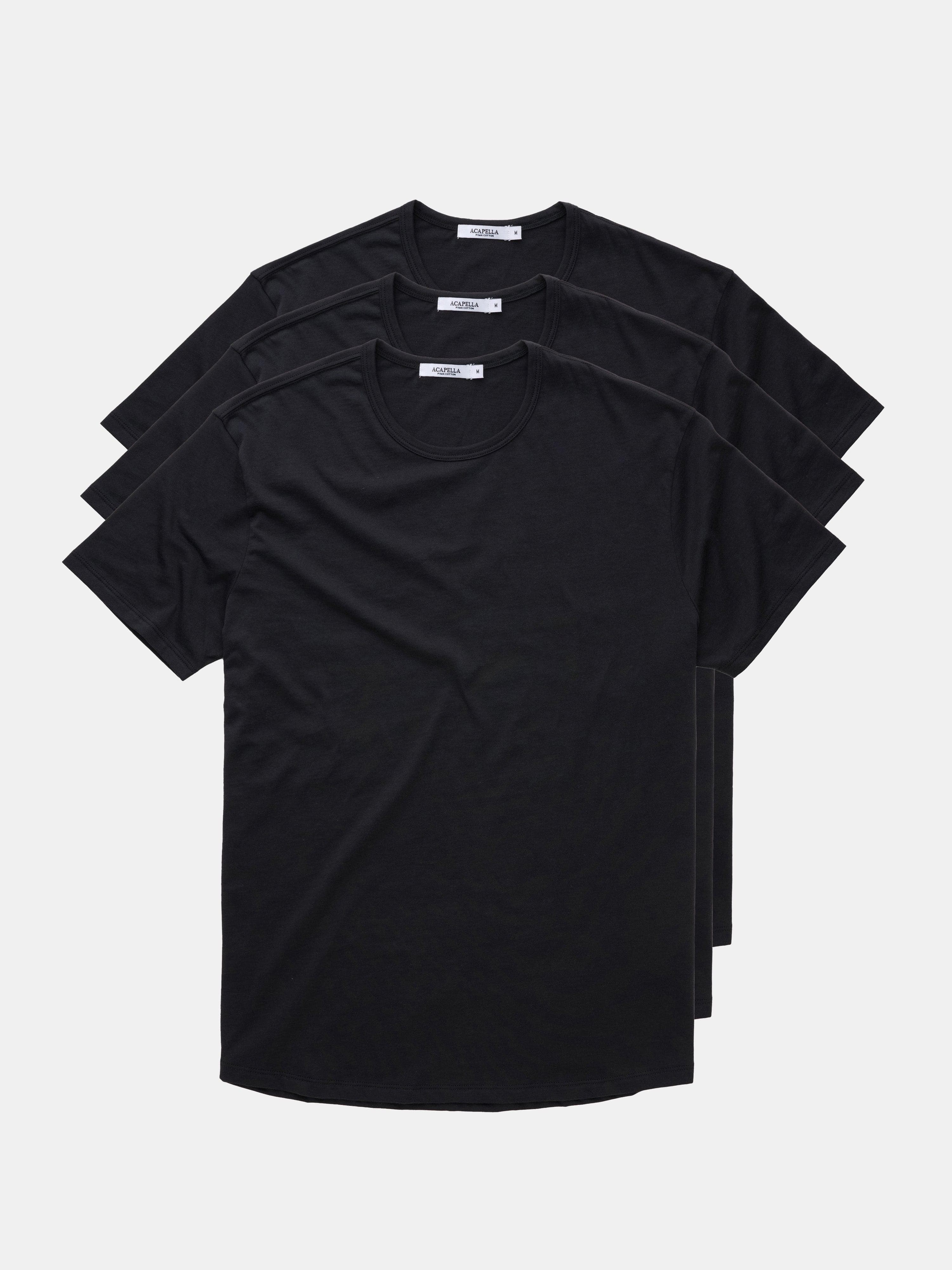 3-Pack Black Pima Classic - Tee