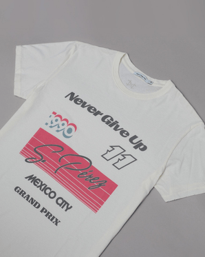 S. Perez Never Give Up Tee - Vintage White