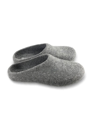 Wool Slippers - Gray
