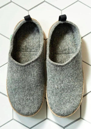 Men Wool Slides - Gray