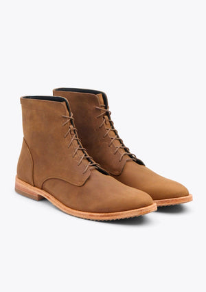 Nisolo Everyday Lace Up Boot - Tobacco