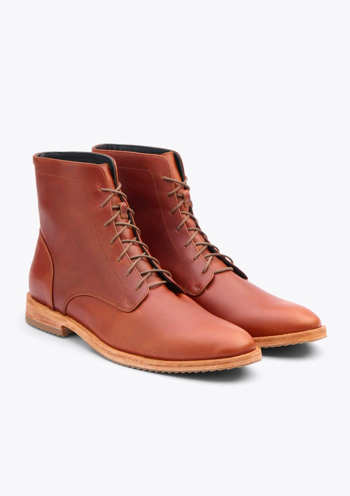 Nisolo Everyday Lace Up Boot - Brandy