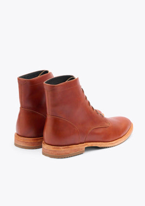 Nisolo Everyday Lace Up Boot - Brandy