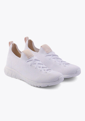 Nisolo Womens Athleisure Eco Knit Sneaker - White
