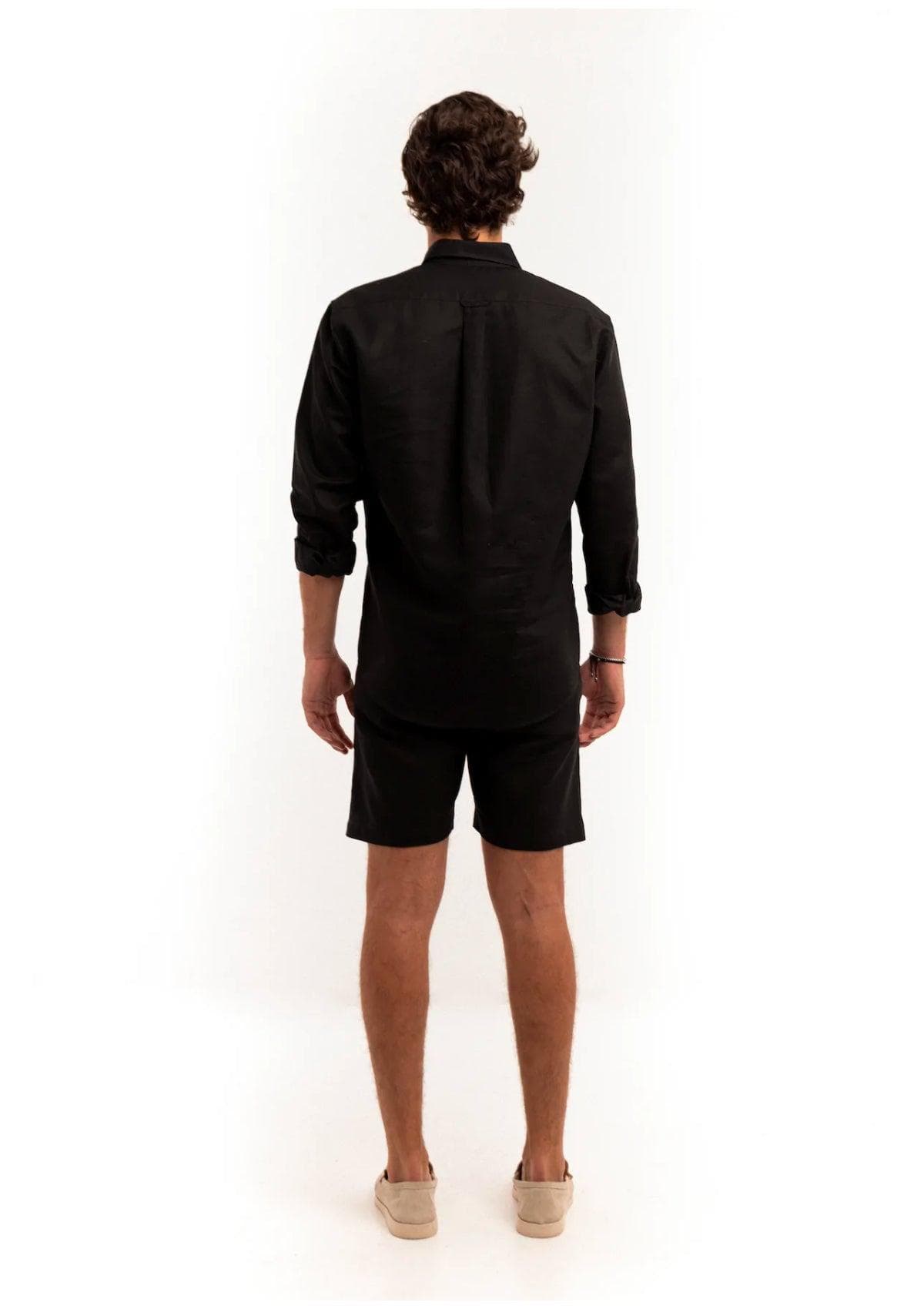 Romero Bondi Linen Shorts - Ash