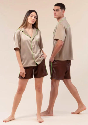 Sarelly Go To Shorts - Brown Leather