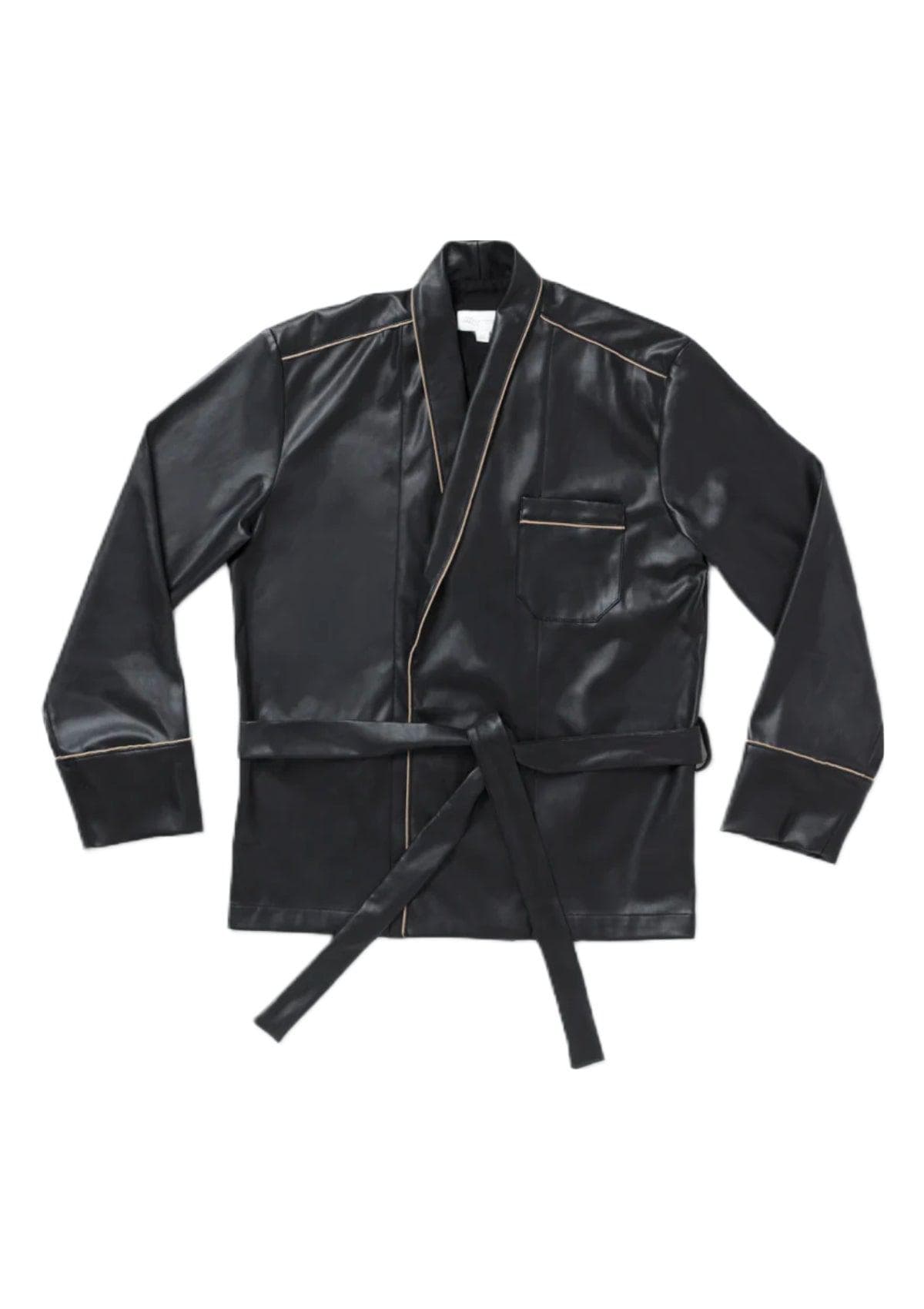 Sarelly Kimono - Black Leather