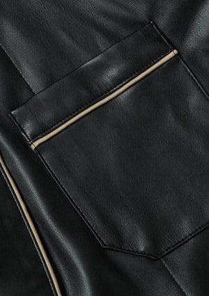 Sarelly Kimono - Black Leather